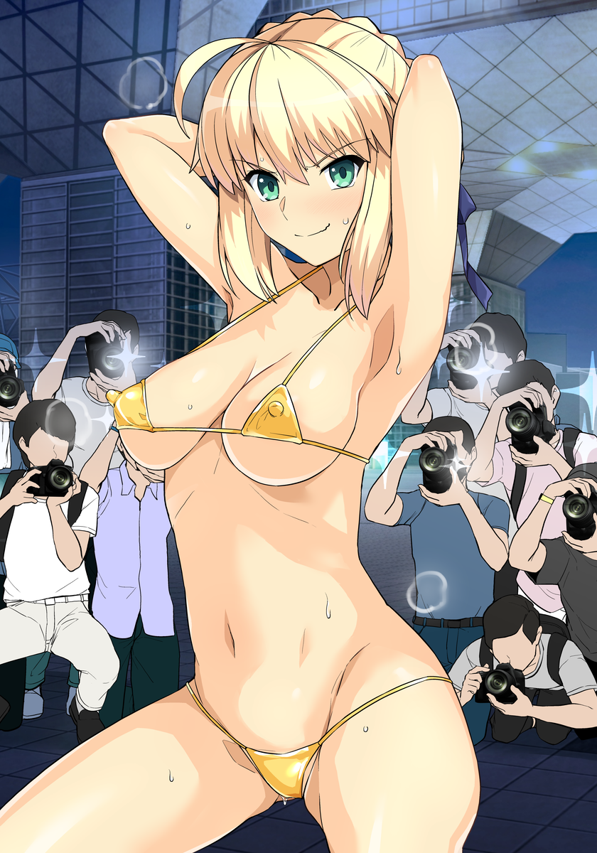 artoria pendragon and saber (fate and 1 more) drawn by haruhisky