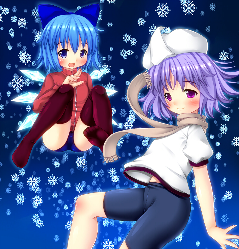 cirno and letty whiterock (touhou) drawn by kuro_minamo