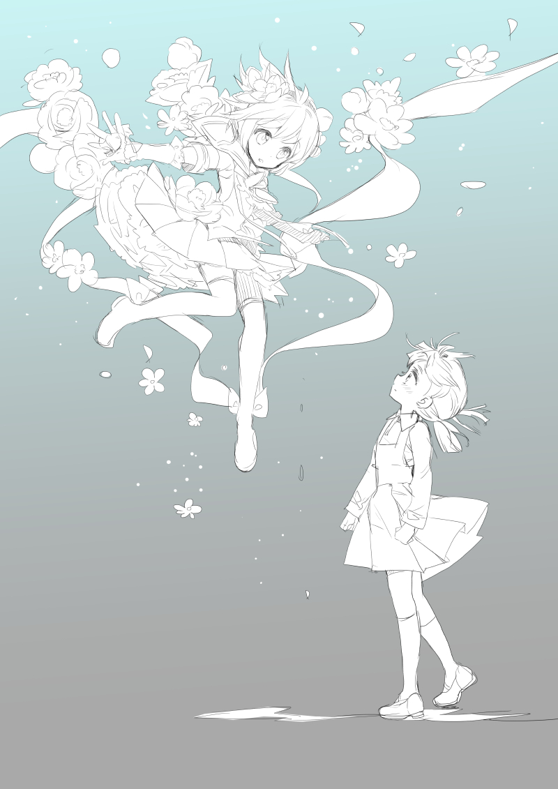 snow white and hatoda ako (mahou shoujo ikusei keikaku and 1 more) drawn by edoya_pochi