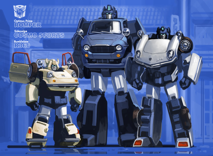 optimus prime, bumblebee, and sideswipe (transformers) drawn by fmu
