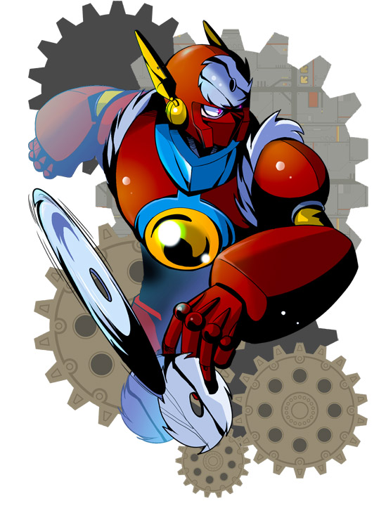 metal man (mega man and 1 more) drawn by fay_(2gou)