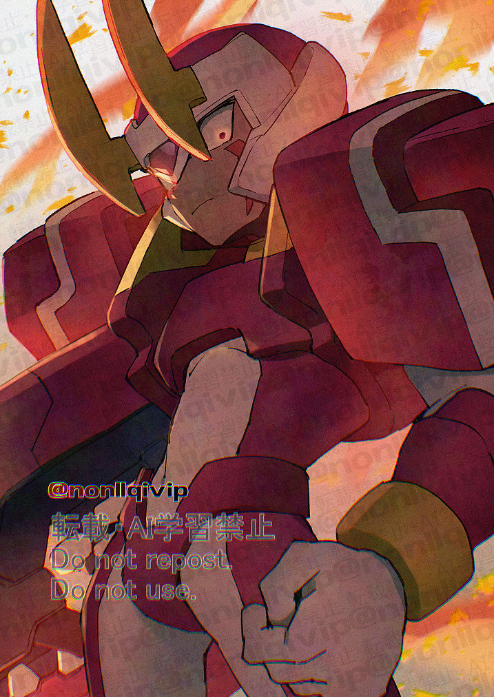 fighting fefnir (mega man and 1 more) drawn by yamanashi_taiki