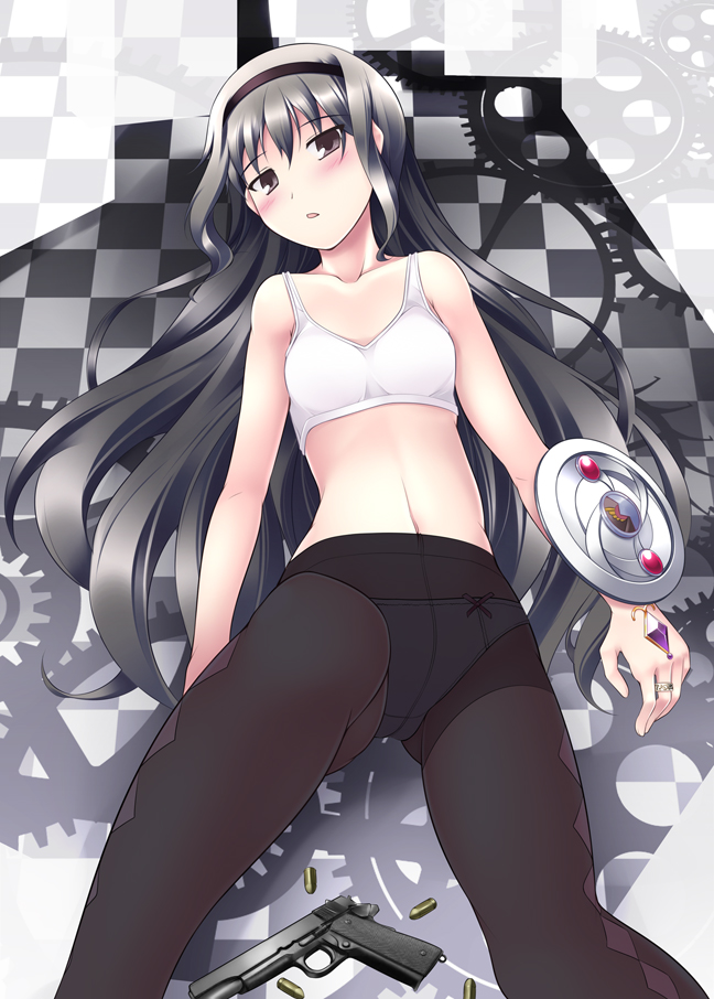 akemi homura (mahou shoujo madoka magica) drawn by gisyo
