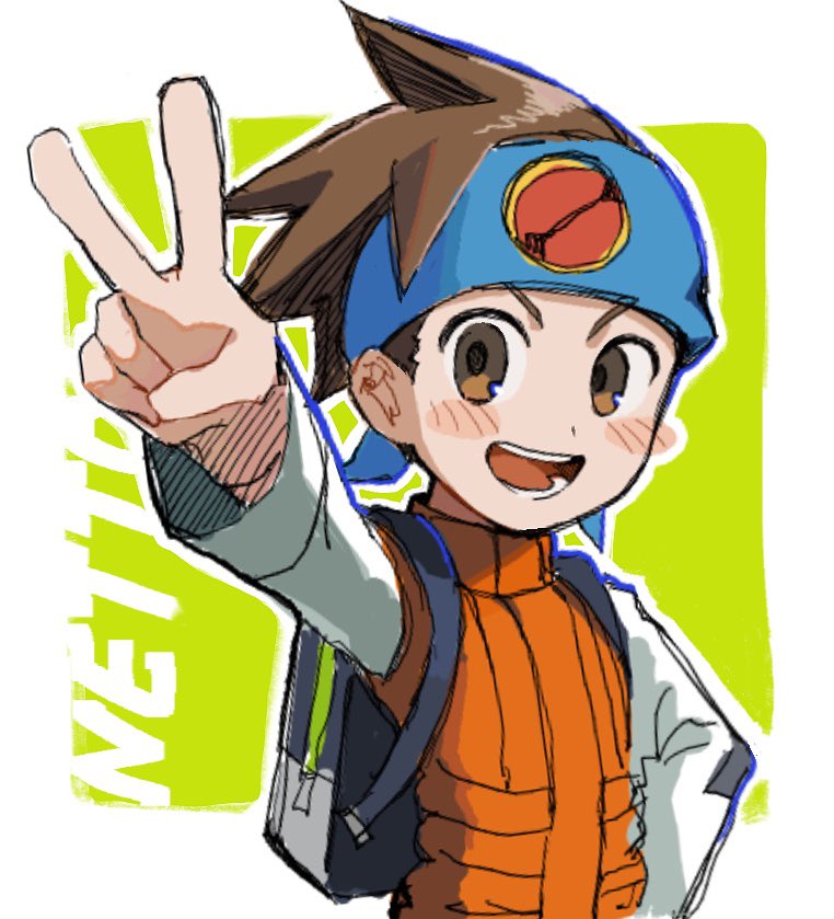 lan hikari (mega man and 1 more) drawn by m0gaku