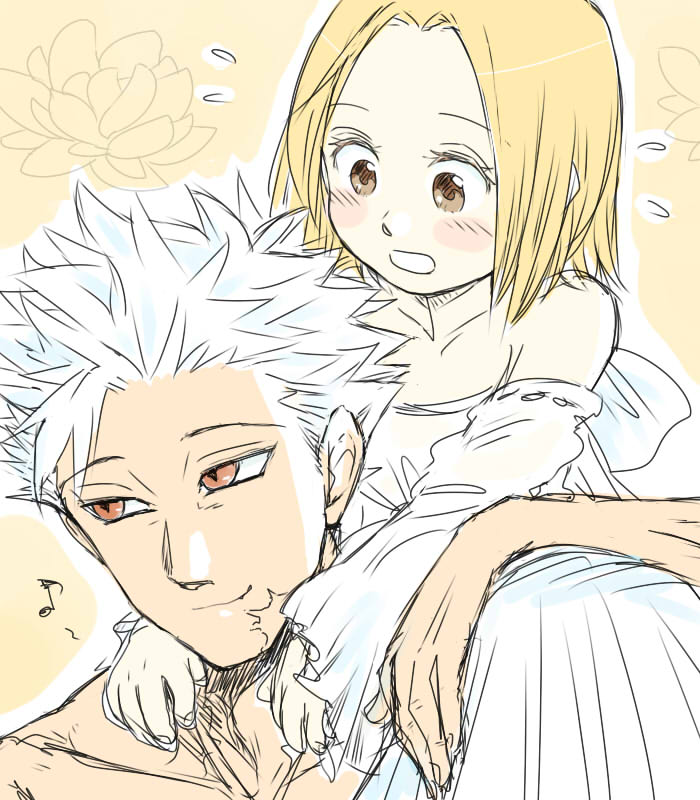 ban and elaine (nanatsu no taizai) drawn by ameame2