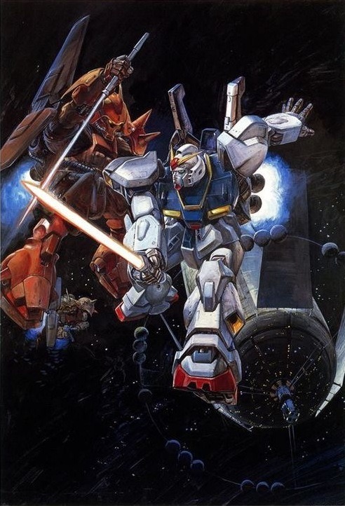 gundam mk ii and marasai (gundam and 1 more) drawn by takani_yoshiyuki