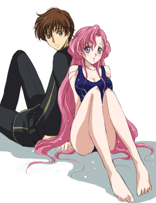 kururugi suzaku and euphemia li britannia (code geass) drawn by akina_tsukako