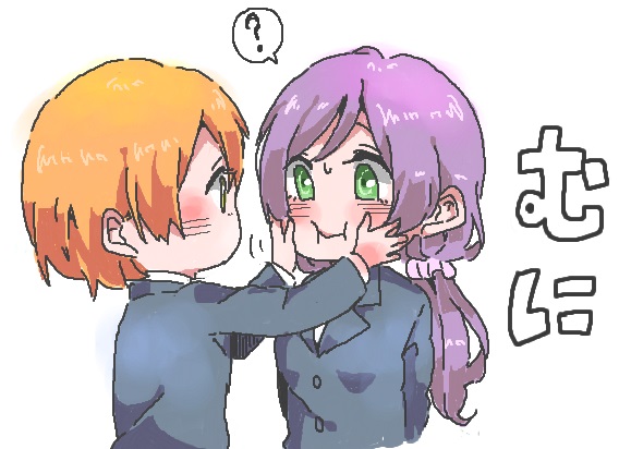 tojo nozomi and hoshizora rin (love live! and 1 more) drawn by kashikaze