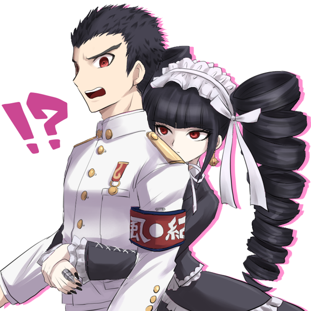 celestia ludenberg and ishimaru kiyotaka (danganronpa and 1 more) drawn by buritaku