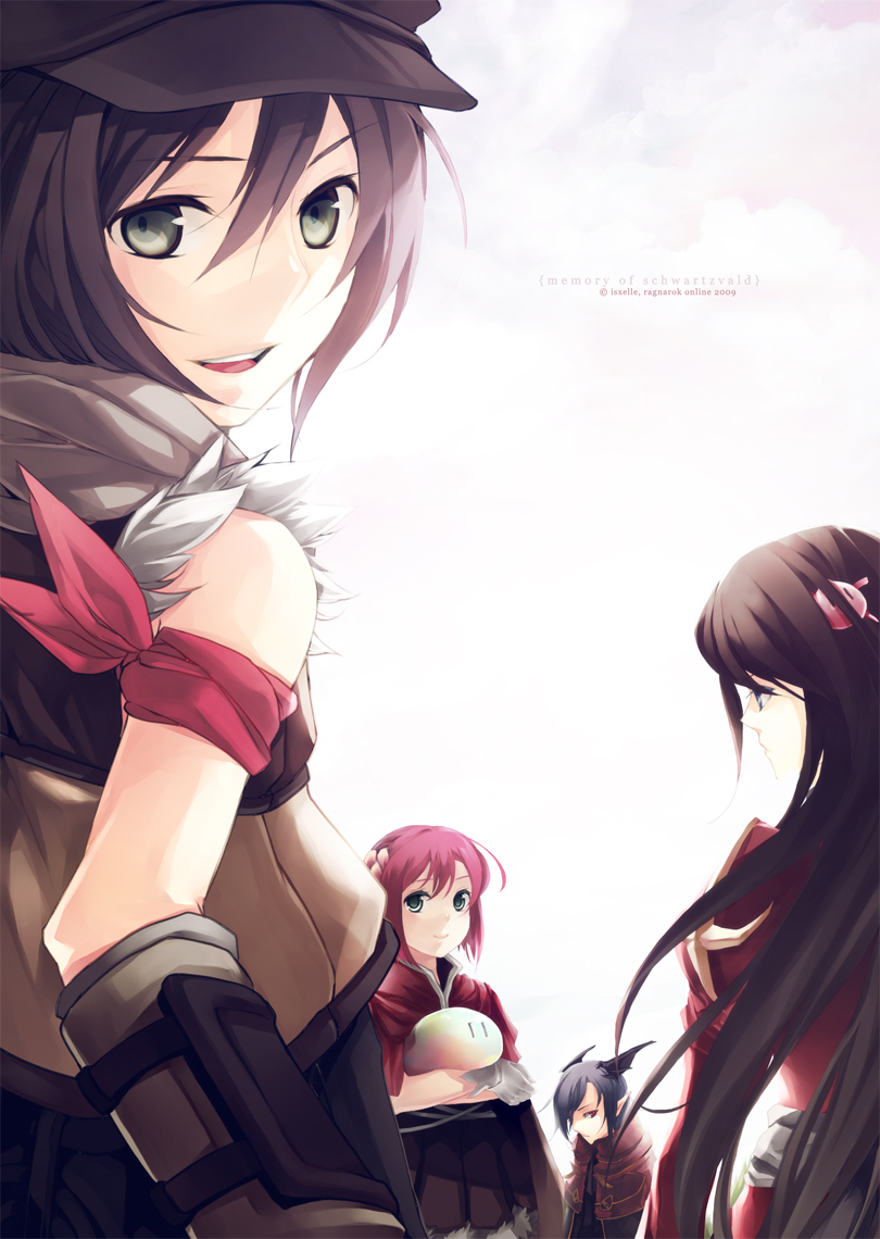 high priest, poring, high wizard, and sniper (ragnarok online) drawn by shiyun