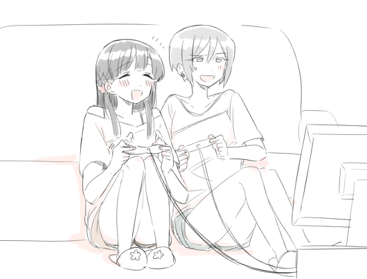 shiomi syuko and kobayakawa sae (idolmaster and 1 more) drawn by bowwow_(hamju94)