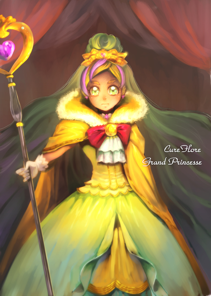 haruno haruka and cure flora (precure and 1 more) drawn by jj_(ssspulse)