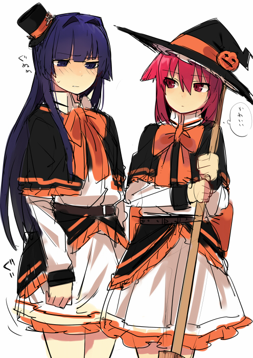miyanaga teru and hirose sumire (saki and 1 more) drawn by yomosaka