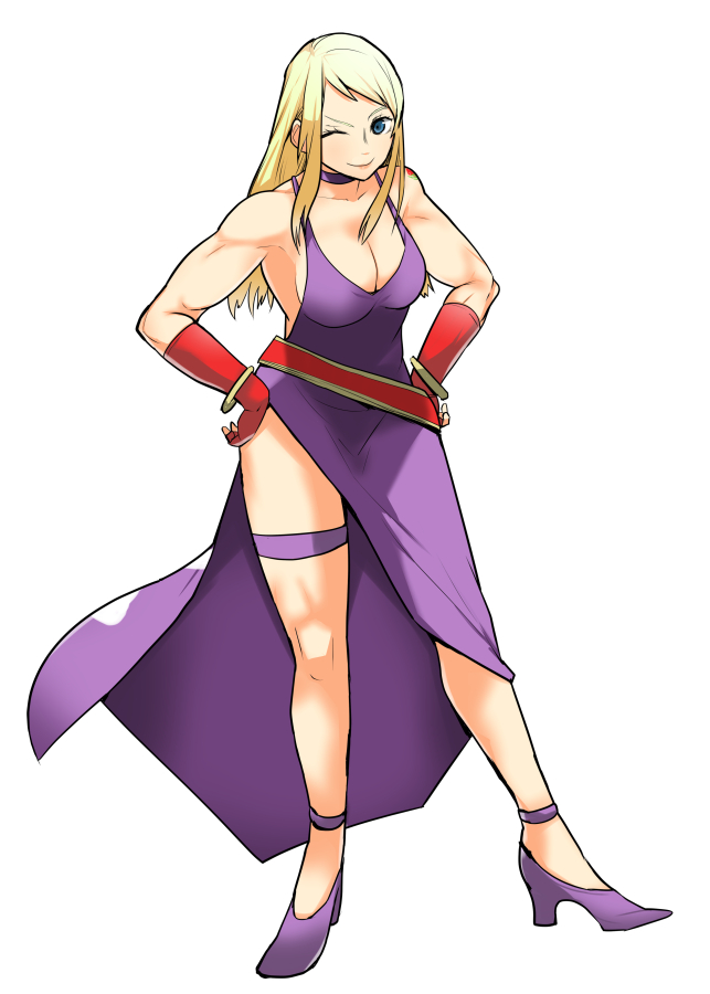 b. jenet (the king of fighters and 2 more) drawn by fujita_kakuji