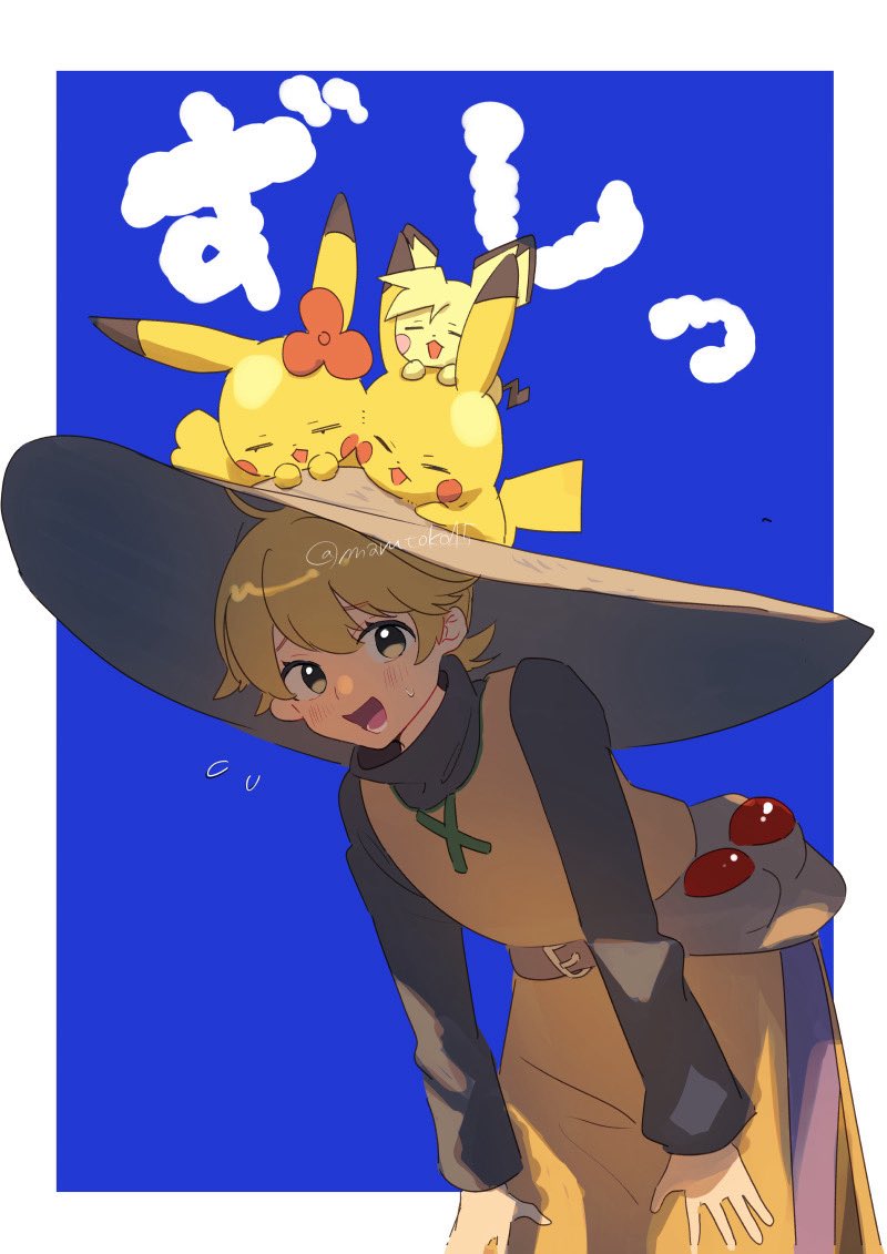 pikachu, pichu, yellow, and chuchu (pokemon and 1 more) drawn by marutoko45
