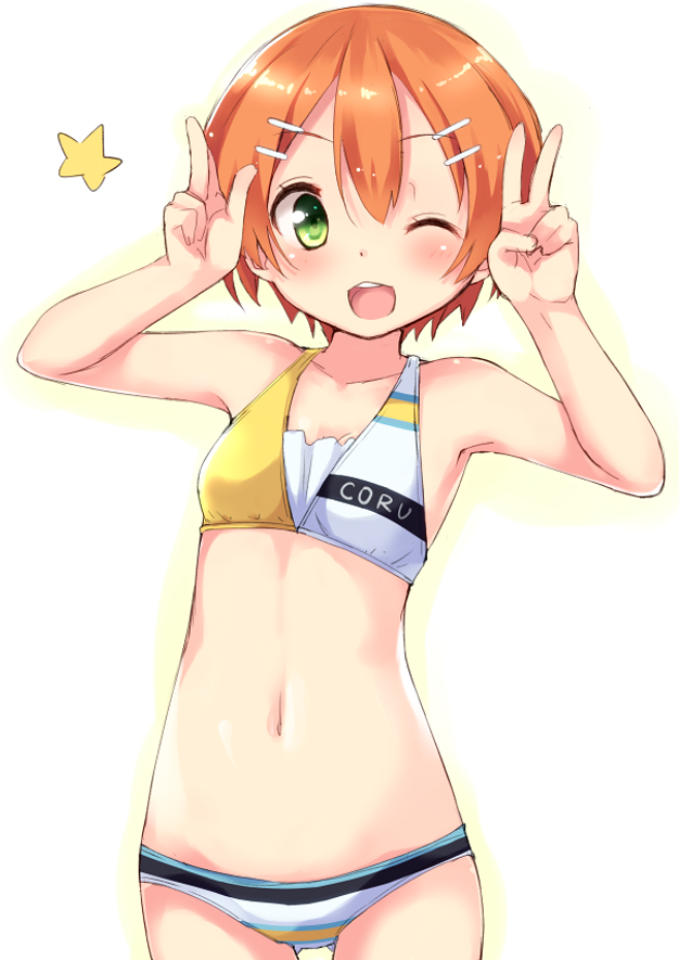 hoshizora rin (love live! and 1 more) drawn by mokoke