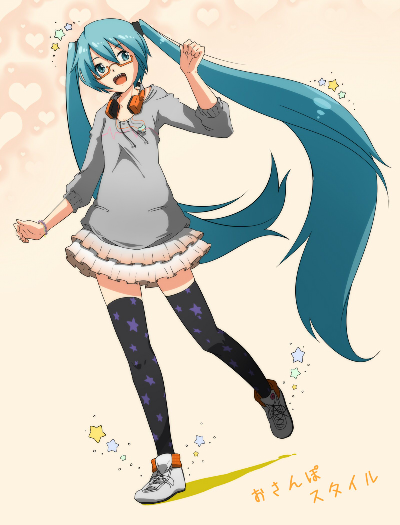 hatsune miku (vocaloid and 2 more) drawn by hinami_(ryuusei_potechi)