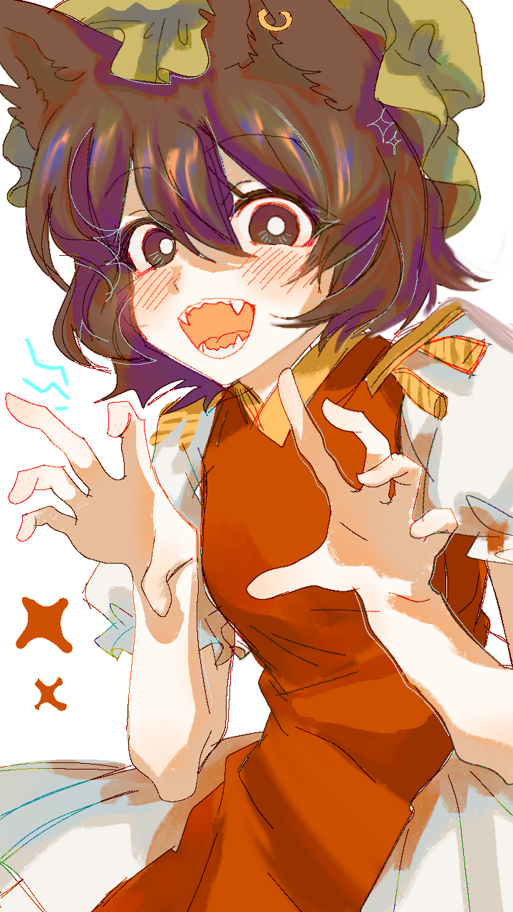 chen (touhou and 1 more) drawn by bingkuaihei