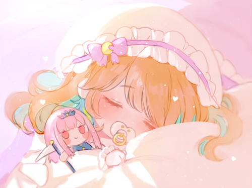 mori calliope and takanashi kiara (hololive and 1 more) drawn by mamaloni