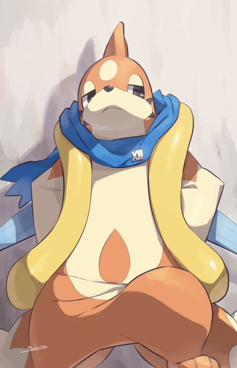 floatzel (pokemon and 1 more) drawn by makoto_ikemu