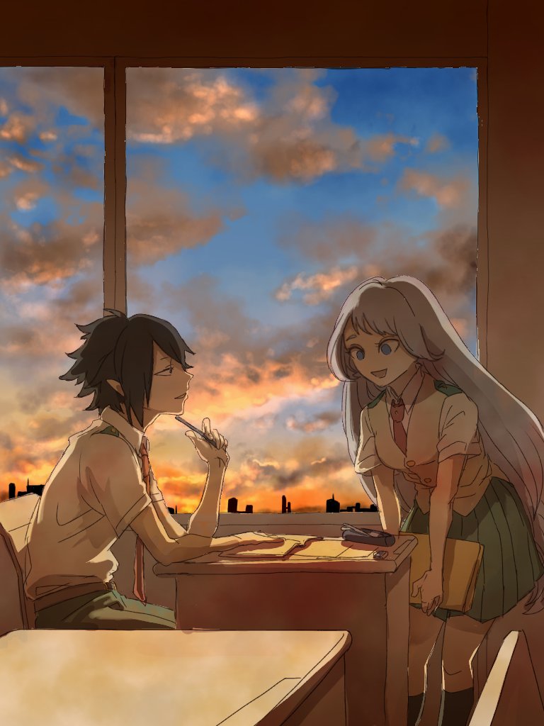 hado nejire and amajiki tamaki (boku no hero academia) drawn by nikoban