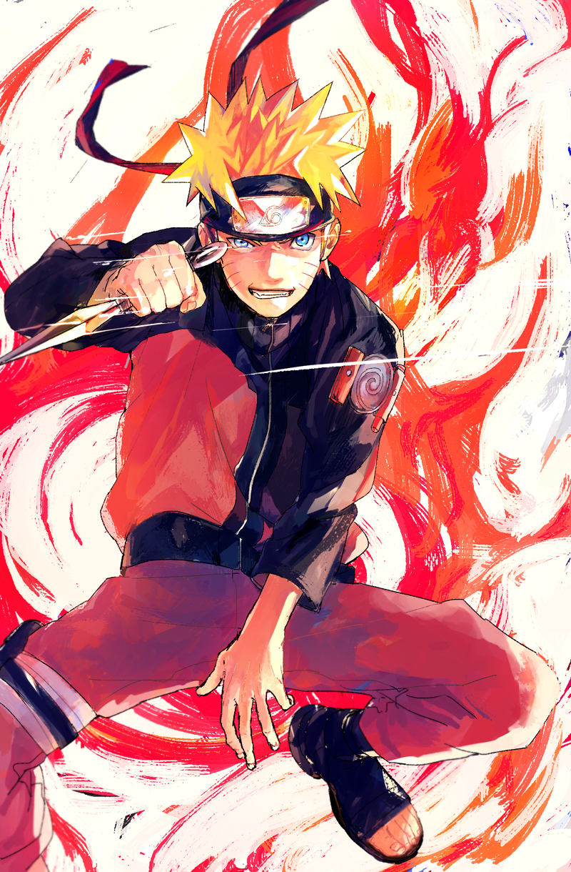 uzumaki naruto (naruto and 1 more) drawn by nemuiori