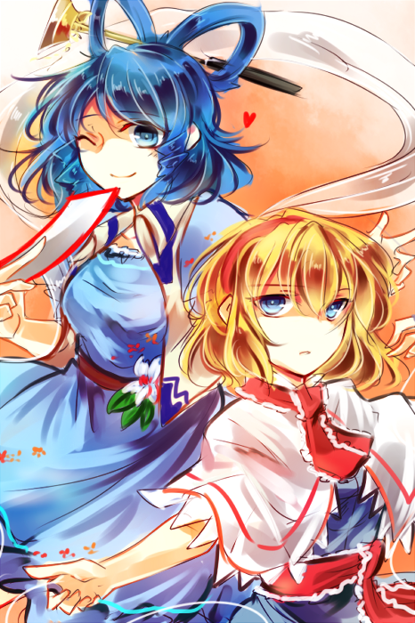 alice margatroid and kaku seiga (touhou) drawn by kutsuki_kai