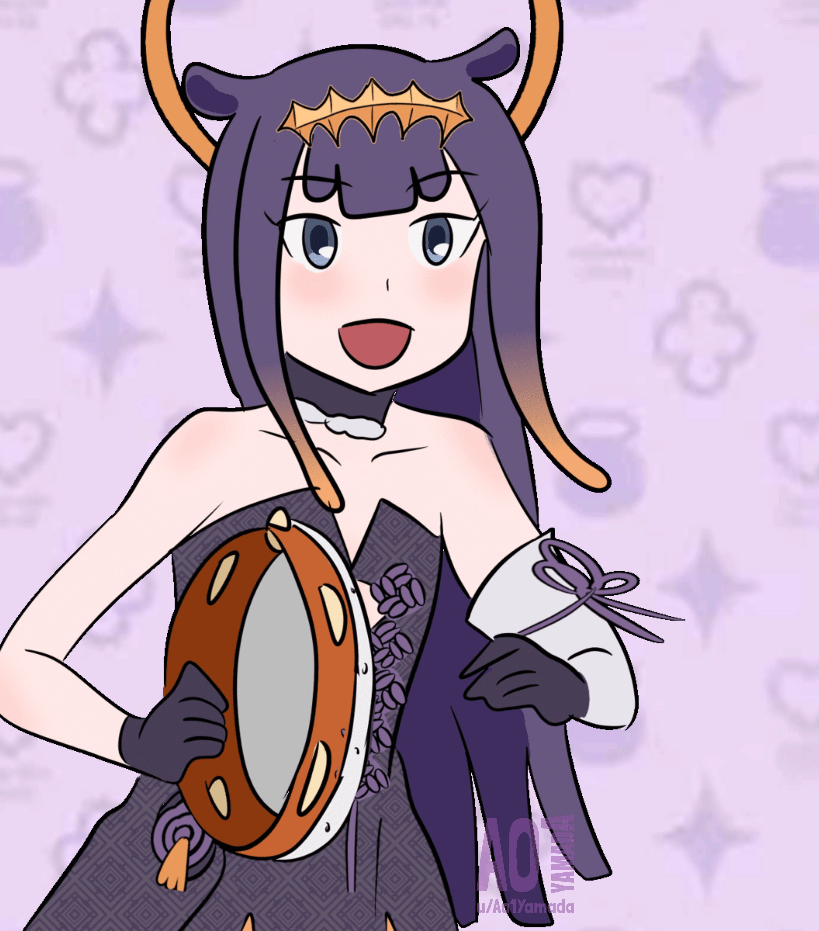 ninomae ina'nis (hololive and 2 more) drawn by ao1yamada