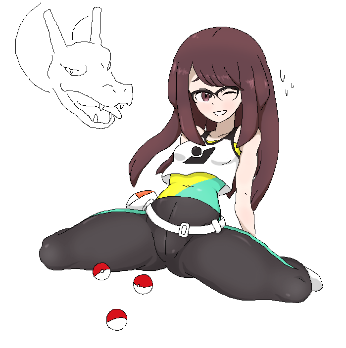 charizard and female protagonist (pokemon and 1 more) drawn by waagh52