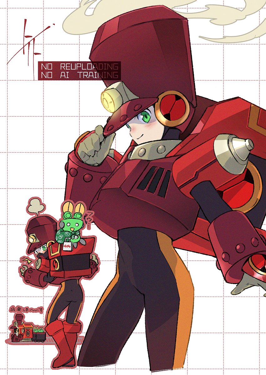 megaman.exe, mr. prog, and chargeman.exe (mega man and 2 more) drawn by to_i_to_io