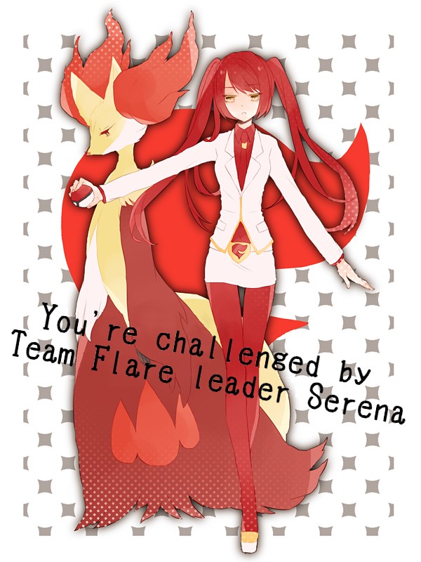 serena and delphox (pokemon and 1 more) drawn by hatono_haru