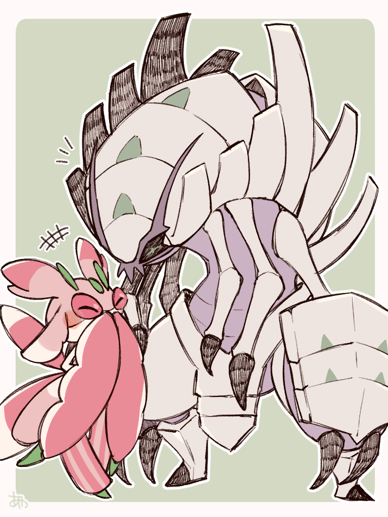 lurantis and golisopod (pokemon) drawn by kenshi_(ne5_a2)