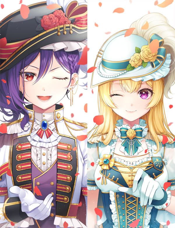 shirasagi chisato and seta kaoru (bang dream!) drawn by minori_(faddy)