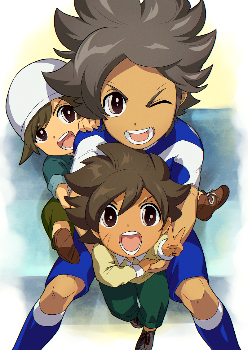 matatagi hayato, matatagi yuuta, and matatagi shun (inazuma eleven and 2 more) drawn by yanyo_(ogino_atsuki)