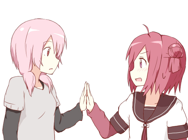 akaza akari and yoshikawa tomoko (yuruyuri) drawn by shiromikuro