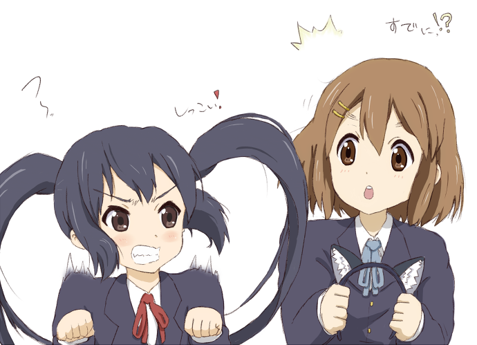 nakano azusa and hirasawa yui (k-on!) drawn by ma-2_(konkon_kitakitsune)