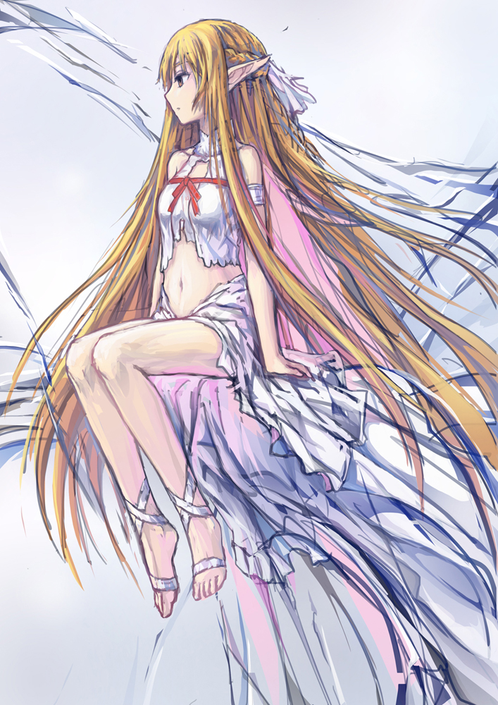 asuna and titania (sword art online) drawn by jjwww_love