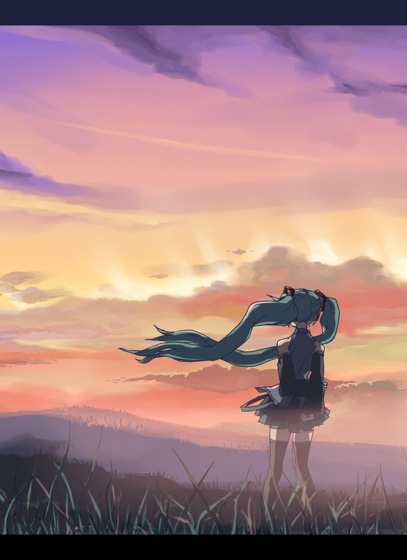 hatsune miku (vocaloid) drawn by katagiri
