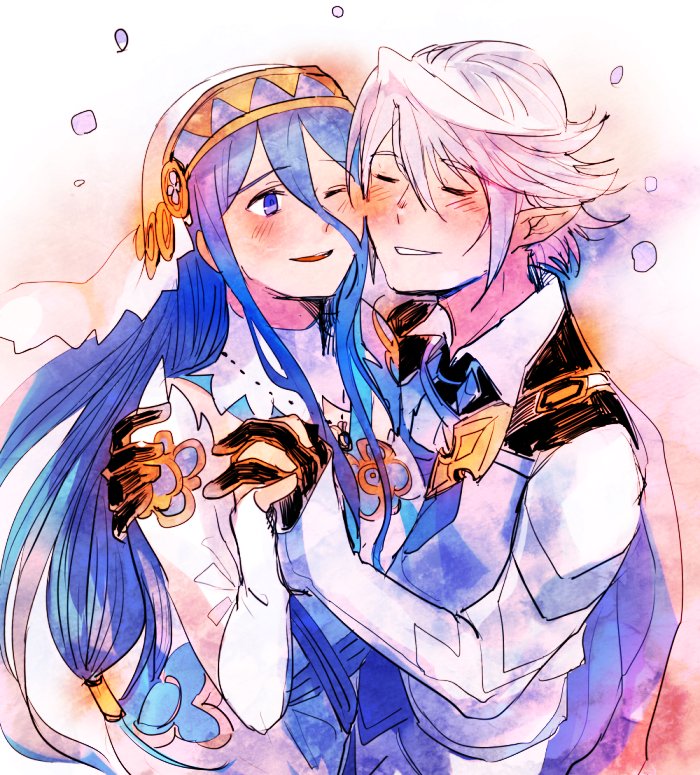 azura and male corrin (fire emblem and 1 more) drawn by kazuha_(kazuha1003)