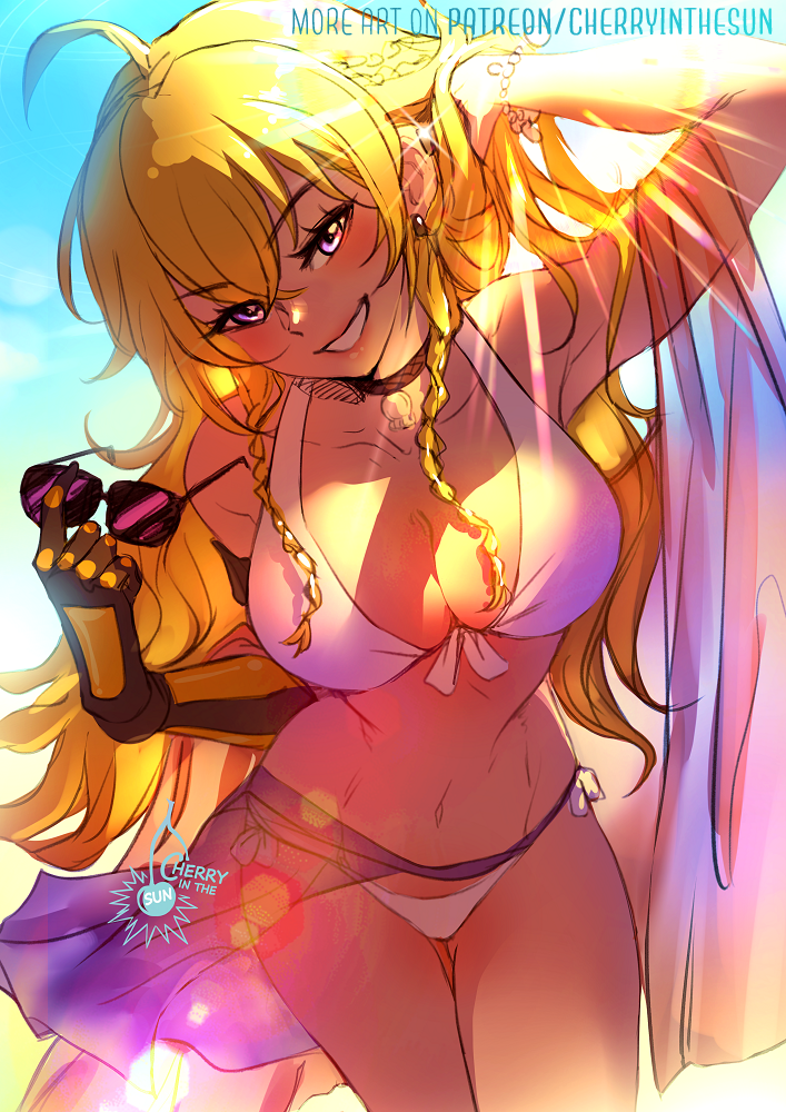 yang xiao long (rwby) drawn by cherry_in_the_sun