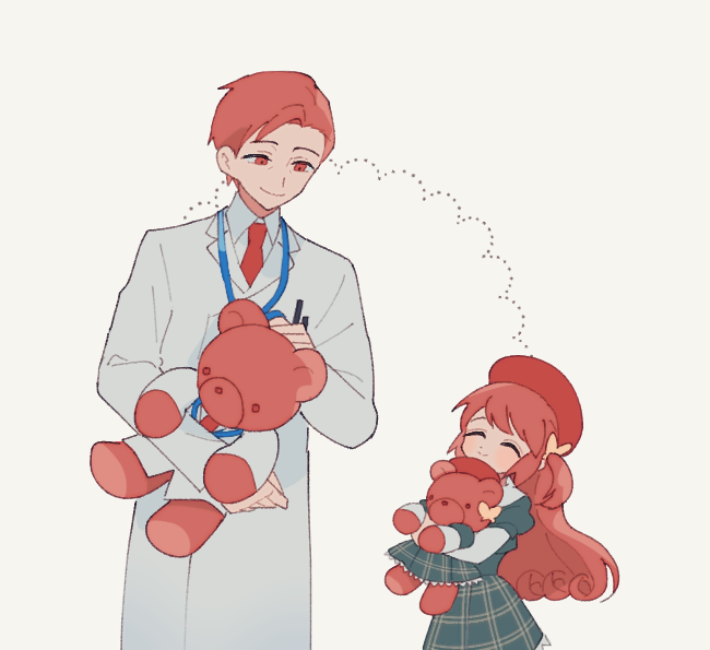 satomi touka and satomi touka's father (mahou shoujo madoka magica and 1 more) drawn by yuri7s0