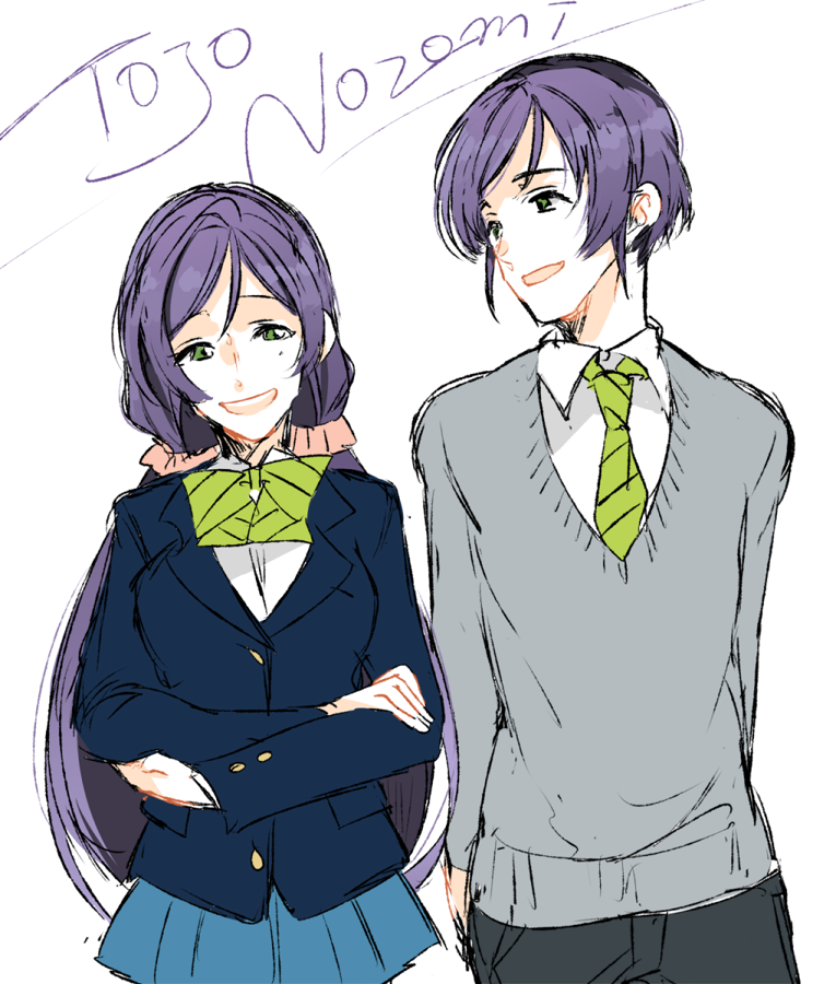 tojo nozomi (love live! and 1 more) drawn by sofy