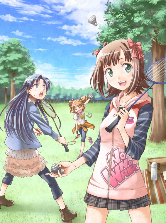kisaragi chihaya, amami haruka, and takatsuki yayoi (idolmaster) drawn by fuugetsu_makoto