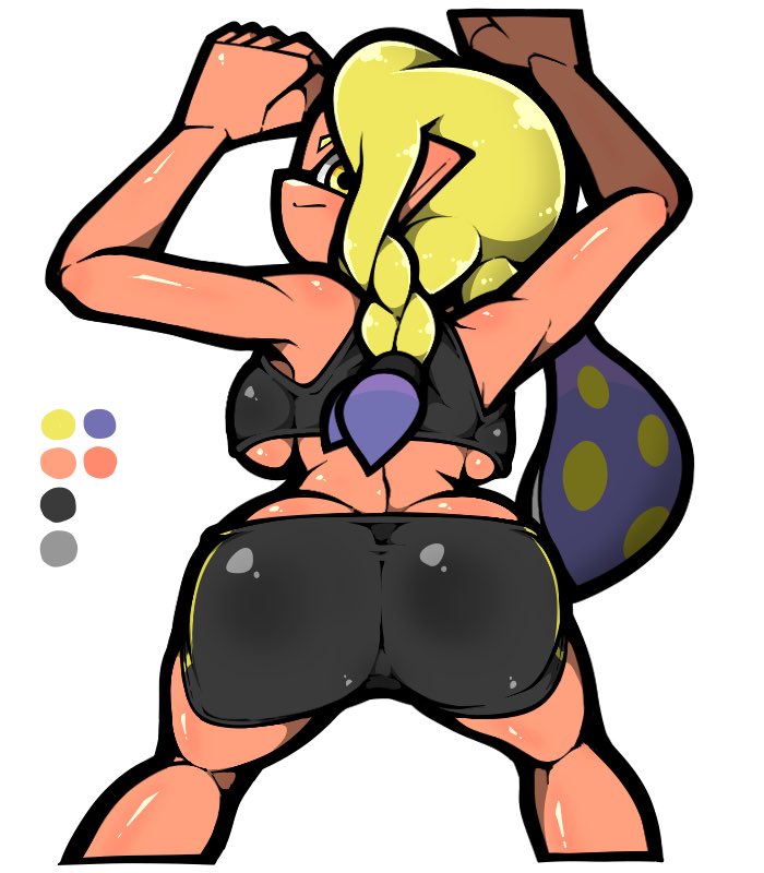 inkling player character and inkling girl (splatoon) drawn by name_omoitukan2