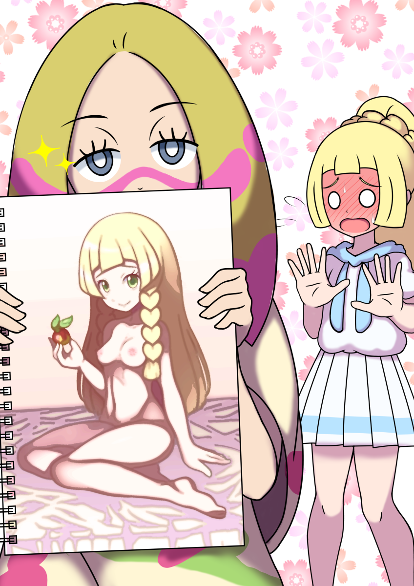 lillie and mina (pokemon and 1 more) drawn by kohatsuka