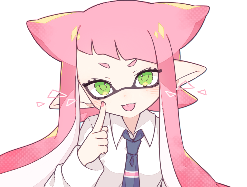 inkling player character and inkling girl (splatoon) drawn by inuowour