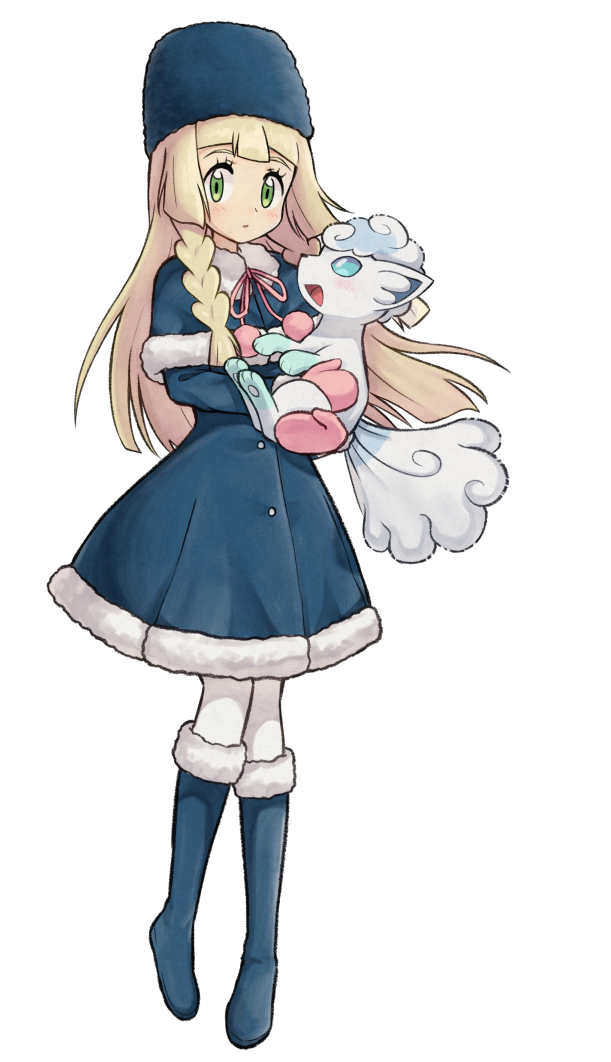 lillie and alolan vulpix (pokemon and 1 more) drawn by meis_(terameisu)
