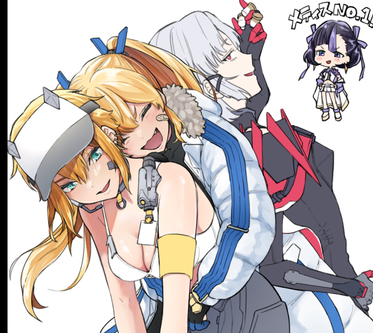 syuen, drake, laplace, and maxwell (goddess of victory: nikke) drawn by super0kcal