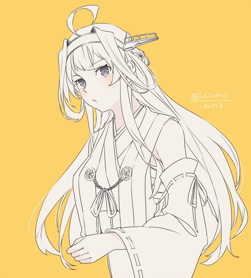 kongou and kongou kai ni (kantai collection) drawn by ichiroku_(sakumogu-029)