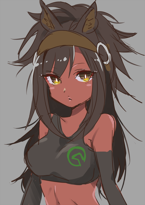 brown thoroughbred (kemono friends and 1 more) drawn by kuzumochiko